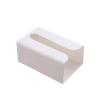 LIAN16PENG Tissue Box Cover Paper Towel Dispenser for Countertop and Wall Mounted, Wall Mount Paper Towel Holder Napkin Holder for Home, Bathroom, Kitchen Tissue Box(White) view 1