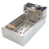 TT-YEL Electric Fryer with Adjustable Temperature 50-200 C, Tabletop Electric Fryer, Stainless Steel Commercial Fryer, Multifunctional Fryer with Frying Basket,C8l view 1