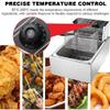 TT-YEL Electric Fryer with Adjustable Temperature 50-200 C, Tabletop Electric Fryer, Stainless Steel Commercial Fryer, Multifunctional Fryer with Frying Basket,C8l view 2