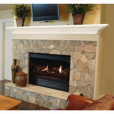 Casafoyer Crestwood 60" Shelf or Mantel Shelf MDF White Paint-Elegant and Versatile Fireplace Focal Point-Easy Installation-Authentic Pearl Mantel
