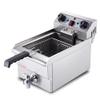 TT-YEL Portable Stainless Steel Electric Deep Fryer, Single Pot French Fries Fryer with Thermostat, Countertop/Standing Kitchen Fryer with Adjustable Temperature Control,A13 view 1