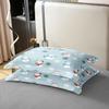 100% Cotton Cartoon Snowman Duvet Cover Winter Snowflake Decor Rustic Style Bedding Set for Kids Boys Girls Teens Cute Graffiti Merry Christmas Quilt Cover,2 Pillowcases(No Comforter) Full Size 3 Pcs view 4