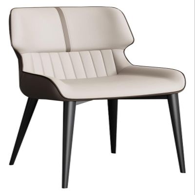 DONGDAWAN Dining Chair Dining Chairs Dining Chair Kitchen Dining Chairs Modern Napa Leather High Back Padded Soft Seat Carbon Steel Leg Living Room Side Chairs -Dark Blue+Coffee-One Size