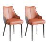Dining Room Chairs Meal Chairs Ergonomic Back Dining Chairs Kitchen Chairs PU Leather Set of 2 Modern Kitchen Dining Room Chairs Upholstered Side Chairs with Sturdy Metal Legs Anti-Skid Stur view 1