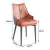 Dining Room Chairs Meal Chairs Ergonomic Back Dining Chairs Kitchen Chairs PU Leather Set of 2 Modern Kitchen Dining Room Chairs Upholstered Side Chairs with Sturdy Metal Legs Anti-Skid Stur view 3