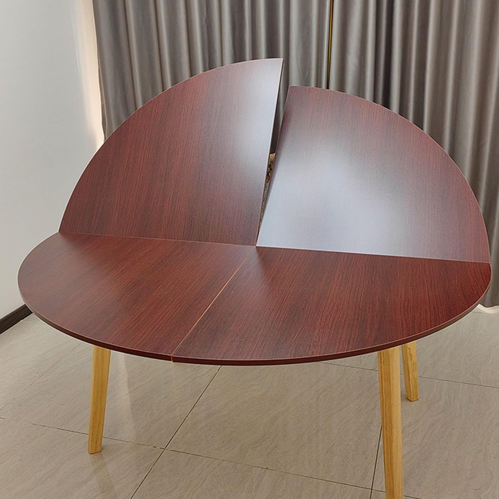 130cm - 200cm Diameter Wood Round Table Top Space Saving,Large Round Foldable Table Top,Catering Banquet Party Table No Legs,Foldable Table Top Extender,Large Round Foldable Table Top Only(A,140cm/55i