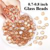 FANTIAN 1 lb Pink Glass Beads for Vase, 100 Pcs Glass Pebble Plant view 3