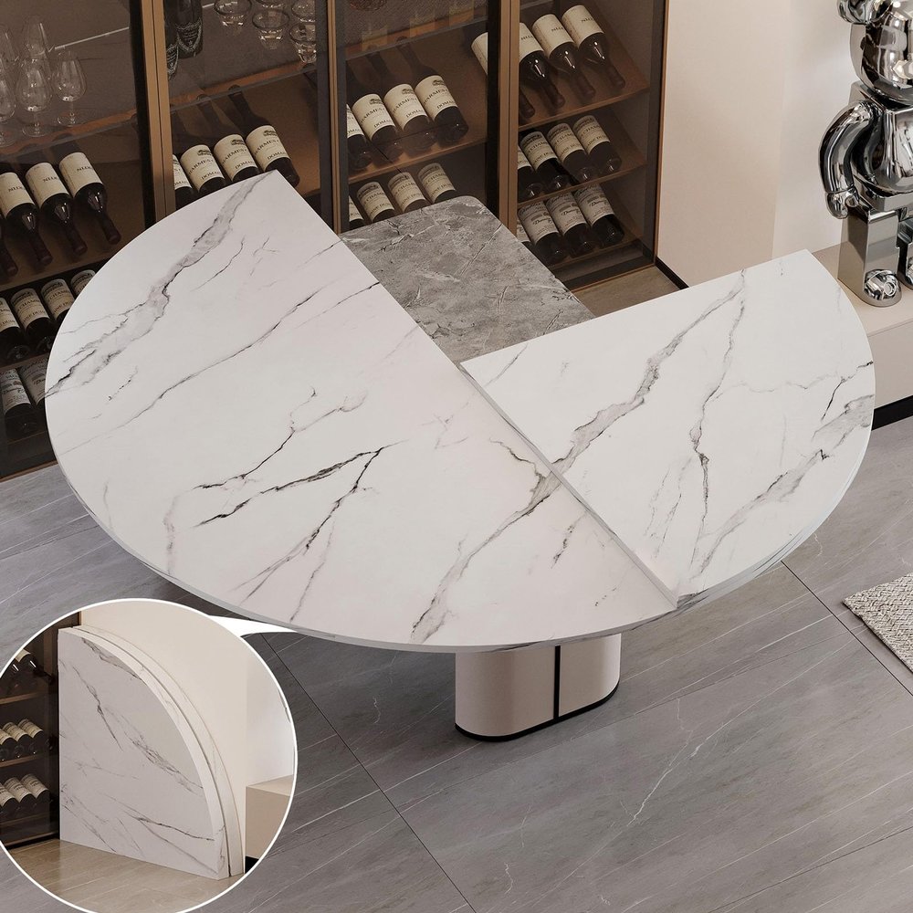 130cm - 200cm Diameter Wood Round Table Top Space Saving,Large Round Foldable Table Top,Catering Banquet Party Table No Legs,Foldable Table Top Extender,Large Round Foldable Table Top Only(C,160cm/63i
