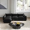 WJShome L-Shaped Sectional Sofa,103.93" Chenille Modular Sofas Couches,3Seater+1 Ottoman Sectionals Couch with Wide Reversible Chaise for Living Room Bedroom Office Apartment,Black view 3
