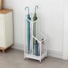 KOMFGT Umbrella Stand, Umbrella Stands Simple and Stylish Umbrella Organizer Multifunctional Home Entrance Umbrella Holder with Drip Tray for Office, Hallway, Porchand Door (White L) view 1
