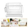 Cabilock Dish Drying Rack Drainage Design Compact Multi-Functional Kitchen Tableware Drainer Holder Construction for Easy Storage and Cleaning view 3
