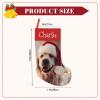 Personalized Dog Photo Christmas Stockings 18'' Custom Pet Cat Stockings Christmas with Name Picture Customized Xmas Stockings Decoration Gifts for Christmas Tree Family Friends view 2