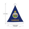 LEVNDIEJ Kansas State Flag Santa Hats Adult,Christmas Hat,Holiday For Unisexxmas Hat For New Year Festive Party view 3