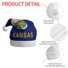 LEVNDIEJ Kansas State Flag Santa Hats Adult,Christmas Hat,Holiday For Unisexxmas Hat For New Year Festive Party view 4