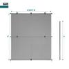 Bynbbur 4'W x 6'H Outdoor Patio Shades Foldable Roller Blinds, 220 GSM Sun Shade Roll Up Porch Screens Exterior Shade Cloth for Deck Pergola Backyard, Light Gray view 4