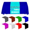 Custom Table Runner with Business Logo Text, Personalized Table Runner for Party Birthday Wedding, Customized Tablecloth Runners for Festival Celebration Vendor Tradeshow Events, Cyan, 24x72Inch view 1