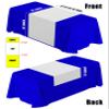Custom Table Runner with Business Logo Text, Personalized Table Runner for Party Birthday Wedding, Customized Tablecloth Runners for Festival Celebration Vendor Tradeshow Events, Cyan, 24x72Inch view 2