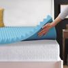 Zayton, 2-Inch Premium Convoluted Gel Memory Foam Toppers for Enhanced Comfort and Support, Queen, Blue view 3
