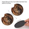 The Lion's Gaze Car Interior Coasters, 2.7 Inch Diameter Car Drink Absorbent Coasters 2 Pack, Auto Accessories, Cars, Trucks, SUVs view 3