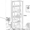 Display Cabinet for Collection, Floor Standing Home Living Room Display Case with Acrylic Flip Doors, Collectibles Toy Books Storage Organizers Rack(Brown,60x33x172cm) view 2