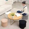 Storage Ottoman Cube, Heart Shaped Ottomans with Foot Stool Footrest, Footrest and Seat Cube with Wooden Feet and Lid, Storage Footrest, Foot Rest Stool, for Living Room, Bedroom view 2