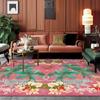 Qmkmyy Boho Floral Tiger Area Rug 5x8ft Tropical Trees Leopard Rugs Rustic Flowers Jungle Animal Carpet Lightweight Washable Rectangular Floor Mat for Living Room Bedroom view 1