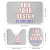 Custom Bathroom Christmas Decorations Set With Your Image Text Logo Personalized Shower Curtain And Rugs Washable Non-Slip Bath Mat, Toilet U-Shaped Floor Mat And Toilet Lid Cover Mat Style10 view 2