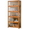 Display Cabinet for Collection, Floor Standing Home Living Room Display Case with Acrylic Flip Doors, Collectibles Toy Books Storage Organizers Rack(Brown,80x33x172cm) view 1