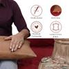 Ganloz 100% Lambskin Leather Pillow Cover - Sofa Cushion Case - Decorative Throw Covers for Living Room & Bedroom, 22X30 Inch - Antique Brown Plain Pack of 1 view 3