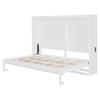 Aiuyesuo Full Size Murphy Bed with Charging Station, Wood Space-Saving Wall Bed Frame can be Folded, Cube Cabinet Bed Chest for Kids Adults Bedroom Guest Room Home Office (White-sy, Full) view 4