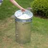 Gardenised Round Galvanized Steel, 20 Gallon Trash Can with Lid - Durable Metal Bucket for Backyard, Lawn, Garden and Yard Use - Weather-Resistant Garbage Can for Indoor and Outdoor, 17.75-inch view 4