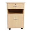 INTEGRITY UNITED COSTCARE Premium Bedside Cabinet with Wheel and Key (Oak) view 1