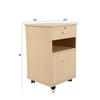 INTEGRITY UNITED COSTCARE Premium Bedside Cabinet with Wheel and Key (Oak) view 2