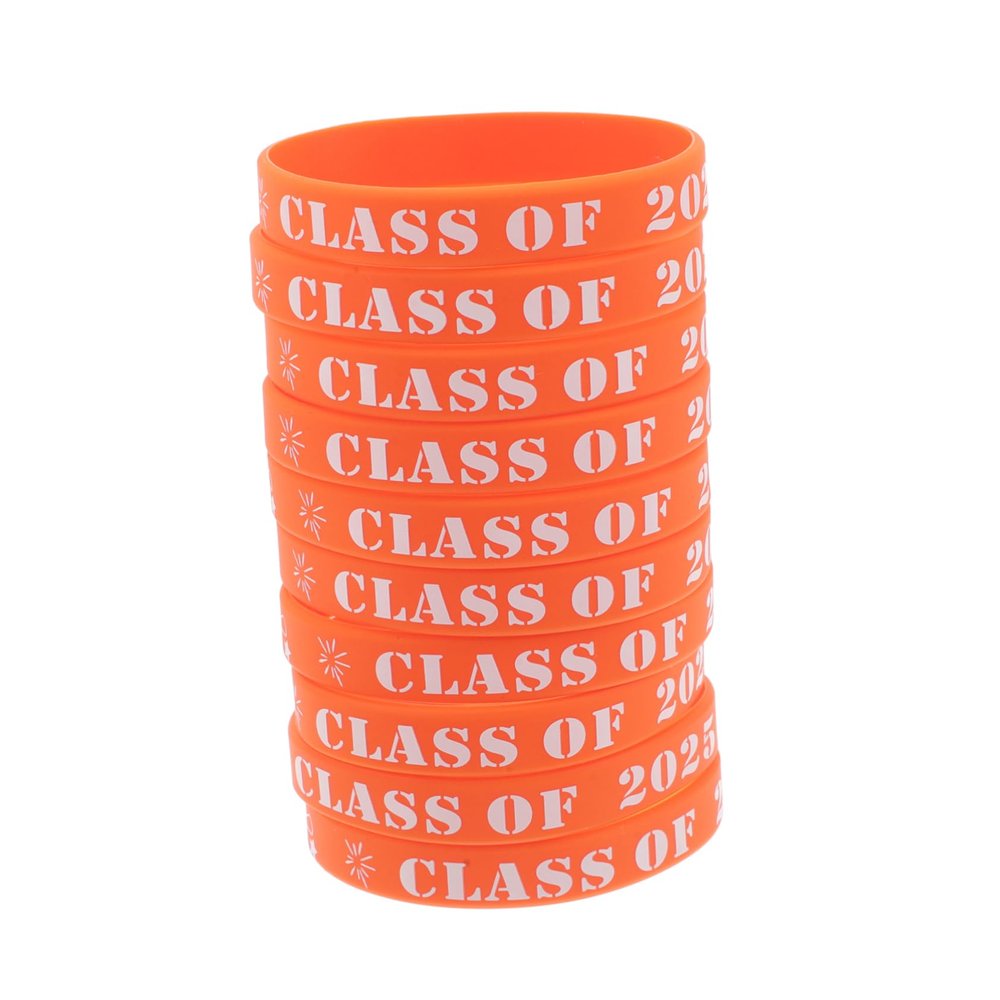 BESTOYARD 10pcs Graduation Silicone Wristbands for Class of Reusable Wrist Bands for School Events Parties and Celebrations Meaningful Souvenirs for Students and Guests