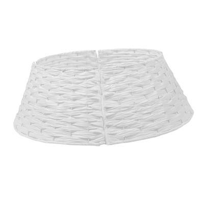 SEWOART Farmhouse Christmas Tree Collar Handwoven Minimalist Tree Base Cover Elegant Woven Fence Holiday Decoration Skirt