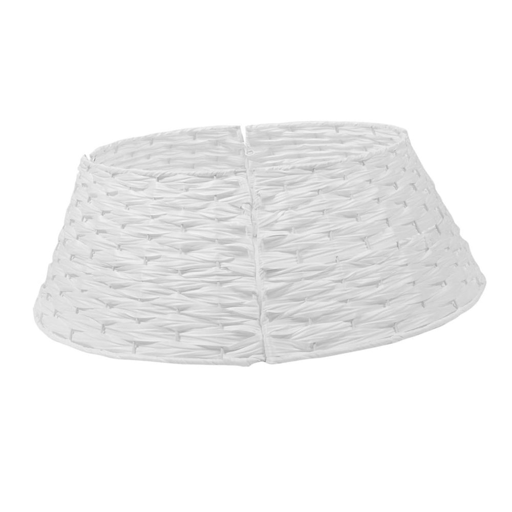 SEWOART Farmhouse Christmas Tree Collar Handwoven Minimalist Tree Base Cover Elegant Woven Fence Holiday Decoration Skirt