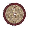 Cute Dog Bone Bowl Woof Paw Christmas Plaid Tree Skirt for Xmas Holiday Party Decorations view 1
