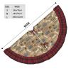 Cute Dog Bone Bowl Woof Paw Christmas Plaid Tree Skirt for Xmas Holiday Party Decorations view 4