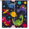 SENRUEGT Dinosaur Kids Room Curtains, Cartoon Universe Planet Stars Boys Girls Toddler Bedroom Living Room Bathroom Window Treatments Drapes 52" W X 84" L view 1