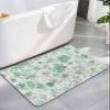Bath Rugs Bathroom Rug, Green Leaf Country Tree Absorbent Diatomaceous Earth Bath Mat Quick Drying Non-Slip Washable Shower Mat, Watercolor Plants on White Doormat for Bathtub Kitchen 24x36in view 1