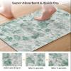 Bath Rugs Bathroom Rug, Green Leaf Country Tree Absorbent Diatomaceous Earth Bath Mat Quick Drying Non-Slip Washable Shower Mat, Watercolor Plants on White Doormat for Bathtub Kitchen 24x36in view 3