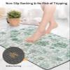 Bath Rugs Bathroom Rug, Green Leaf Country Tree Absorbent Diatomaceous Earth Bath Mat Quick Drying Non-Slip Washable Shower Mat, Watercolor Plants on White Doormat for Bathtub Kitchen 24x36in view 4