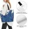 NQLYUT Grocery Bag Reusable Tote Bag Foldable Blue tentacles Shopping Bag Handbag Washable Shoulder Bag for Travel view 4