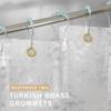 AmazerBath Heavy Duty Shower Curtain Liner, 100% EVA Clear Shower Curtain and Liner 2-in-1, 72x72 Luxury Plastic Weighted Bathroom Cobble Shower Liner, 12 Rustproof Grommets & 3 Heavyweight Stones view 2
