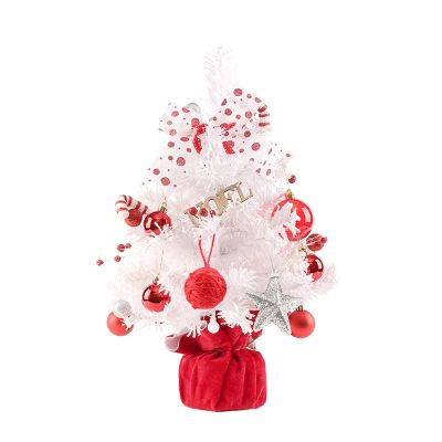 50cm/19.7in Small Flocked Christmas Tree with Music, Artificial Christmas Trees, Xmas Trees for Table Desk Room Office Home Decor