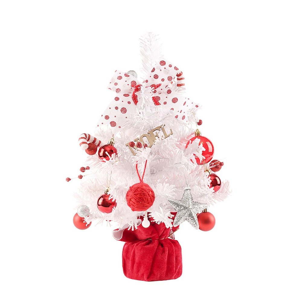 50cm/19.7in Small Flocked Christmas Tree with Music, Artificial Christmas Trees, Xmas Trees for Table Desk Room Office Home Decor