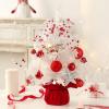 50cm/19.7in Small Flocked Christmas Tree with Music, Artificial Christmas Trees, Xmas Trees for Table Desk Room Office Home Decor view 2