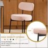 DYHOME Bar Stools Set of 3, 24 Inches Modern Counter Height Bar Stools with Curved Back Metal Legs, Beige Upholstered Boucle Barstools for Kitchen Island, Cafe view 4