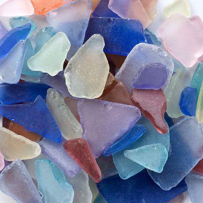 Katebylinhnguyen 1 Pound Sea Glass Bulk, Multicolor Beach Glass, Wedding Decor-Sea Glass-Beach Glass (multicolor)