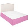 Box Pleated Bed Skirt, Twin XL Size, 14 Inch Tailored Drop 100% Egyptian Cotton 1000 TC Bed Skirt - Luxury Pleated Dust Ruffle, Hotel Quality Modern Bed Skirt, Easy Fit with Pink Solid view 4
